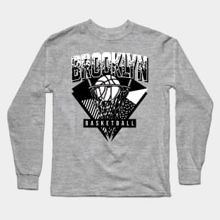 Brooklyn Basketball 90s Throwback Long Sleeve T-Shirt